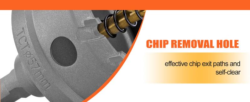 Carbide Hole Saw Kit for Metal TCT 5/8"-2-1/4" Inch Hole Cutter Set, for High Precision Cutting of Stainless Steel, Iron, Copper, Brass