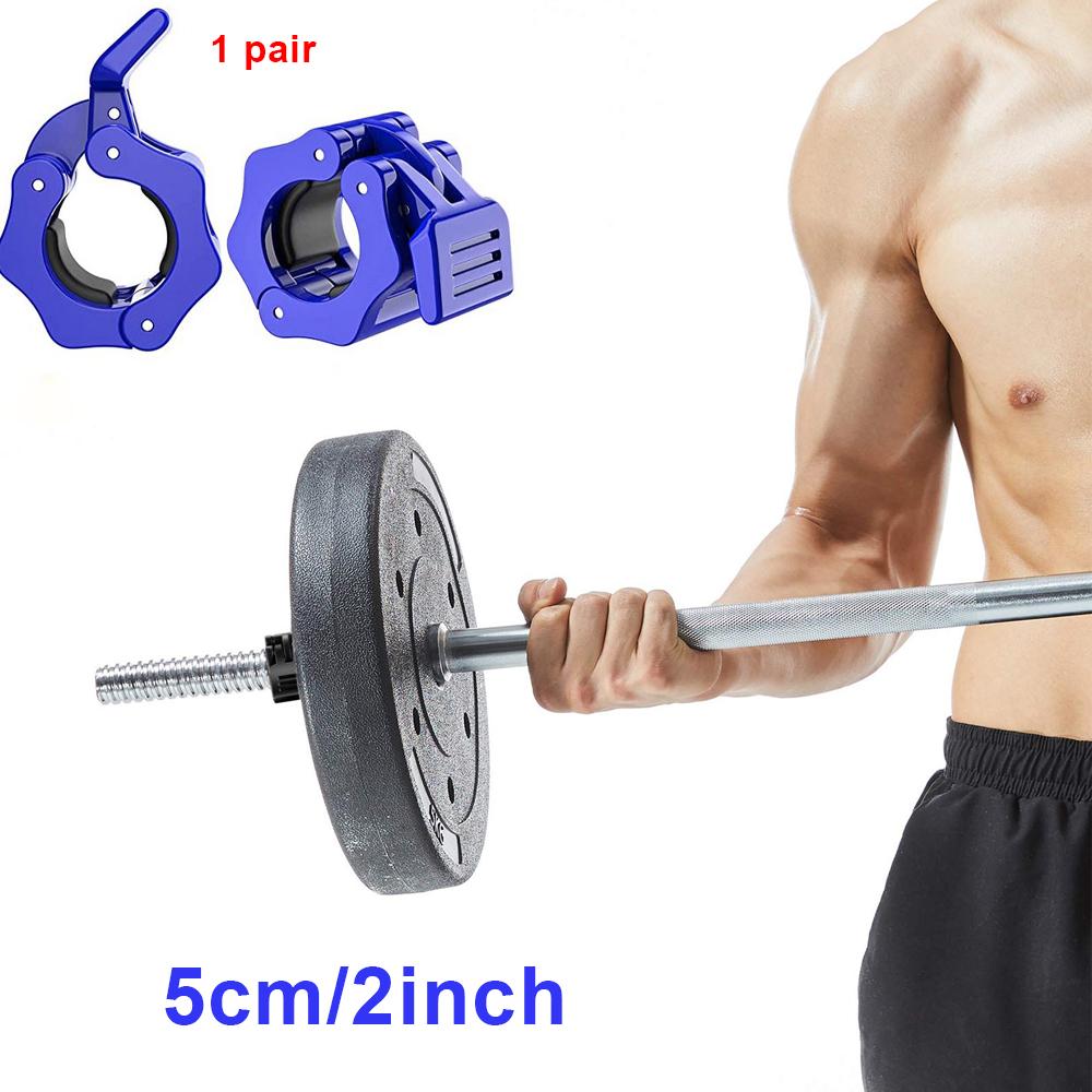 1 Inch/2Inch Quick-Release Barbell Collar Clips - Secures Standard/Olympic Plates for Weightlifting, Strength Training, Bodybuilding & Gym, Gym Accessories