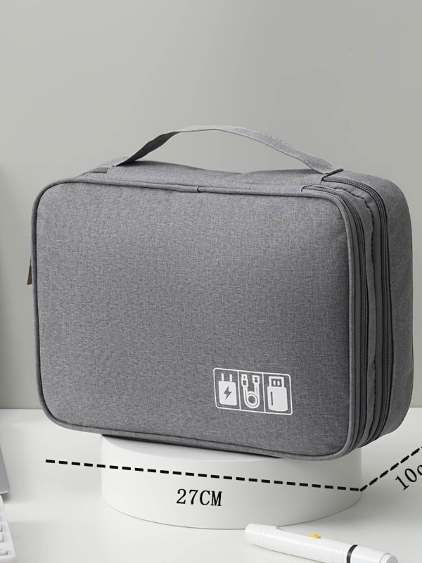 Three-Layer Data Bag, Cosmetic Storage Bag, Multifunctional Digital Organizer, Large Capacity, Multi-Compartment, Perfect Gift for Home Use