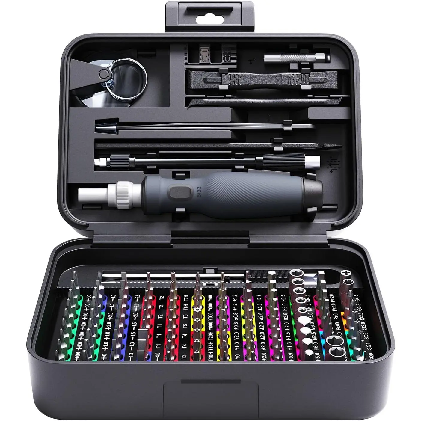Mini Precision Screwdriver Set with Color-coded Identification, 132 in 1 Micro Magnetic Repair Tool Kits with Storage Box, 108 Bits,Small Manual Screw Driver Toolkits for iPhone/Mac/iPad/Table
