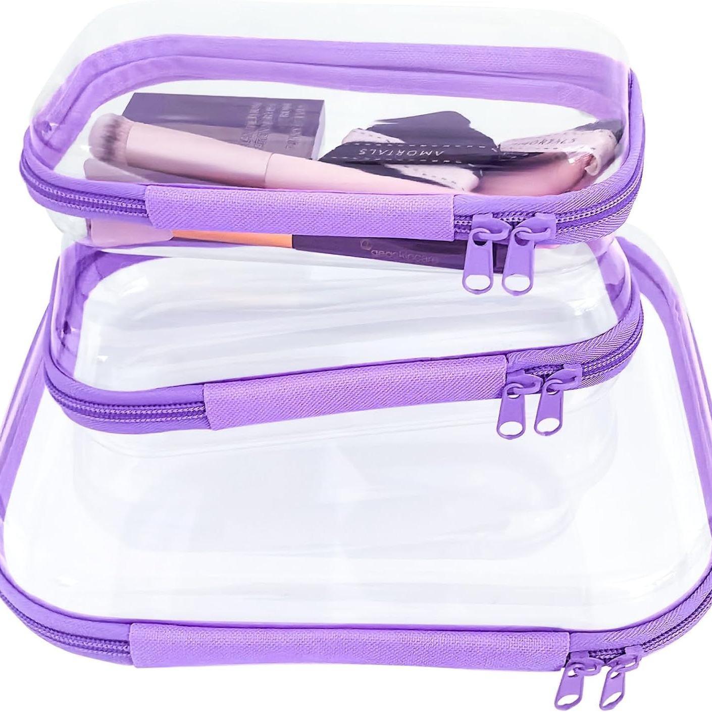 Transparent Storage Box Set, Toy Marker Makeup Organizer Bag, Cosmetic Storage Box, Home Socks Underwear Zipper Desktop Container, Universal Use, Multifunctional Organizer