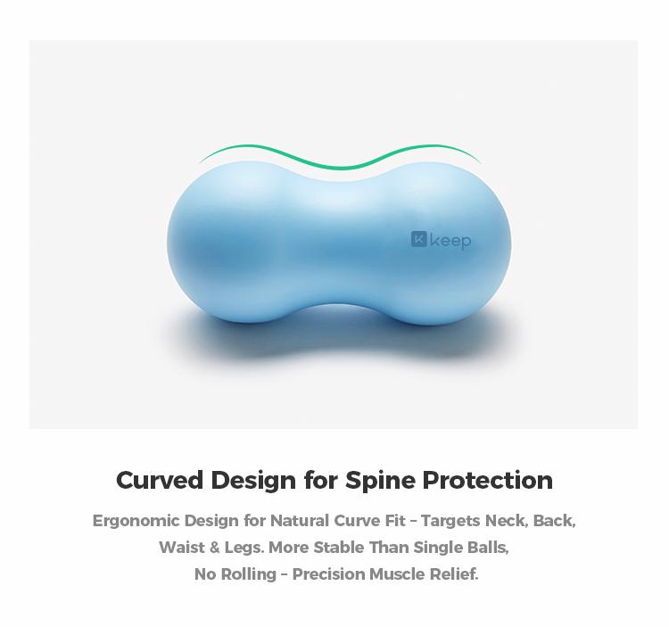 KEEP Peanut Massage Ball, Double Lacrosse Ball Massage Ball Therapy, Trigger Point Deep Tissue Exercise, Back Muscle Foam Roller for Myofascial Release, Body Care gym accessories