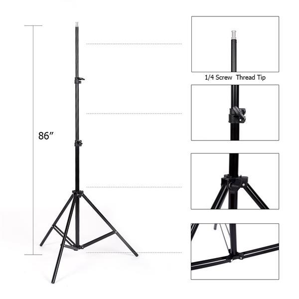 Umbrella Photography Stand Kit,Softbox Lighting Kit, Photo Equipment Studio Softbox 20" x 27", with E27 Socket and 2x5500K Instant Brightness Energy Saving Lighting Bulbs, Photography Kit for Portrait Studio Video Recording, Filming, Podcast