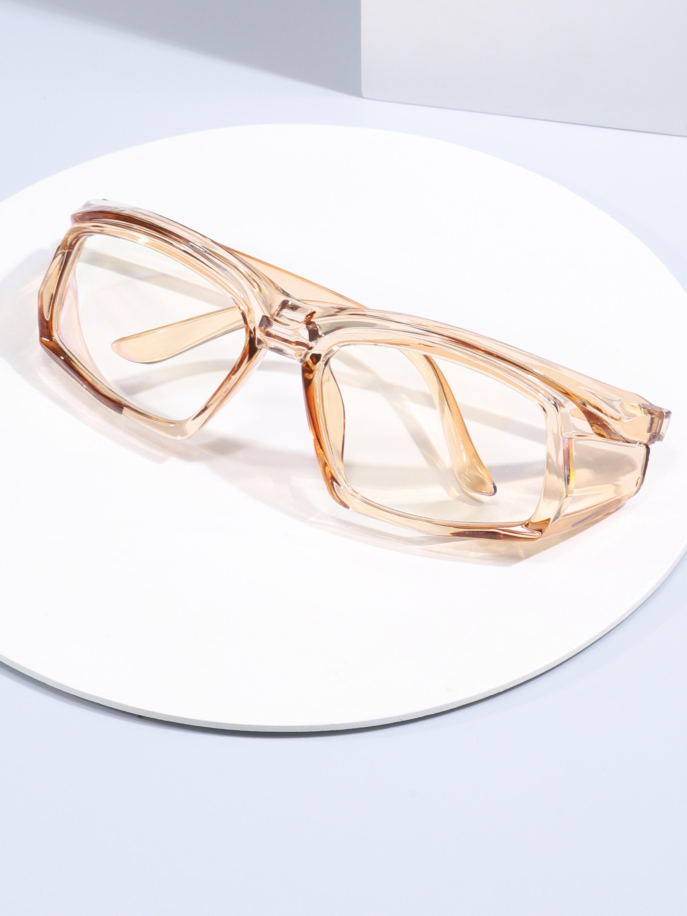 【1PC】Protective Square Frame Anti-Fog HD Eyewear, Alternative to Regular Glasses for Lab, Clinical & Outdoor Eye Protection