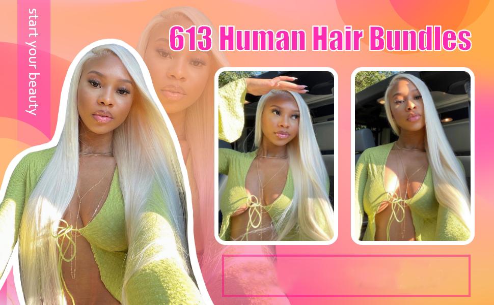 613 Honey Blonde Body Wave Bundles 16A Grade , Brazilian Virgin Human Hair Weave, Tight Double Weft Anti Shedding Unprocessed Real Human Hair 1 Bundle