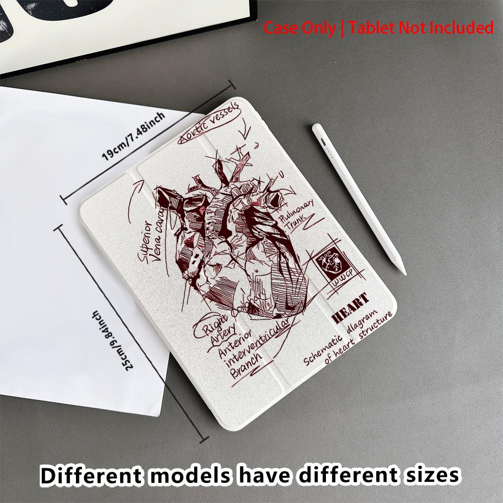 1 Piece Protective Folio Tablet Case with Pen Holder compatible with iPad 10.9/Pro11/10th/iPad7/8/iPad Air 4/5/iPad Pro/iPad Air 13(M3 2025)/iPad Air 11(M3 2025)/iPad Air 11(M3 2025)/iPad 11(A16 2025), Auto Sleep/Wake Function/Stylish Tablet Accessories