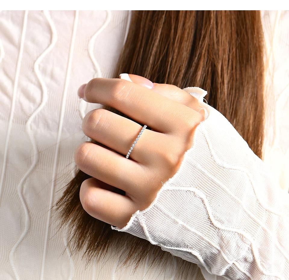 Bubble Ring for Women Synthetic Moissanite Solitaire Ring Eternity 925 Silver Wedding Band Engagement R107 SpringStatements