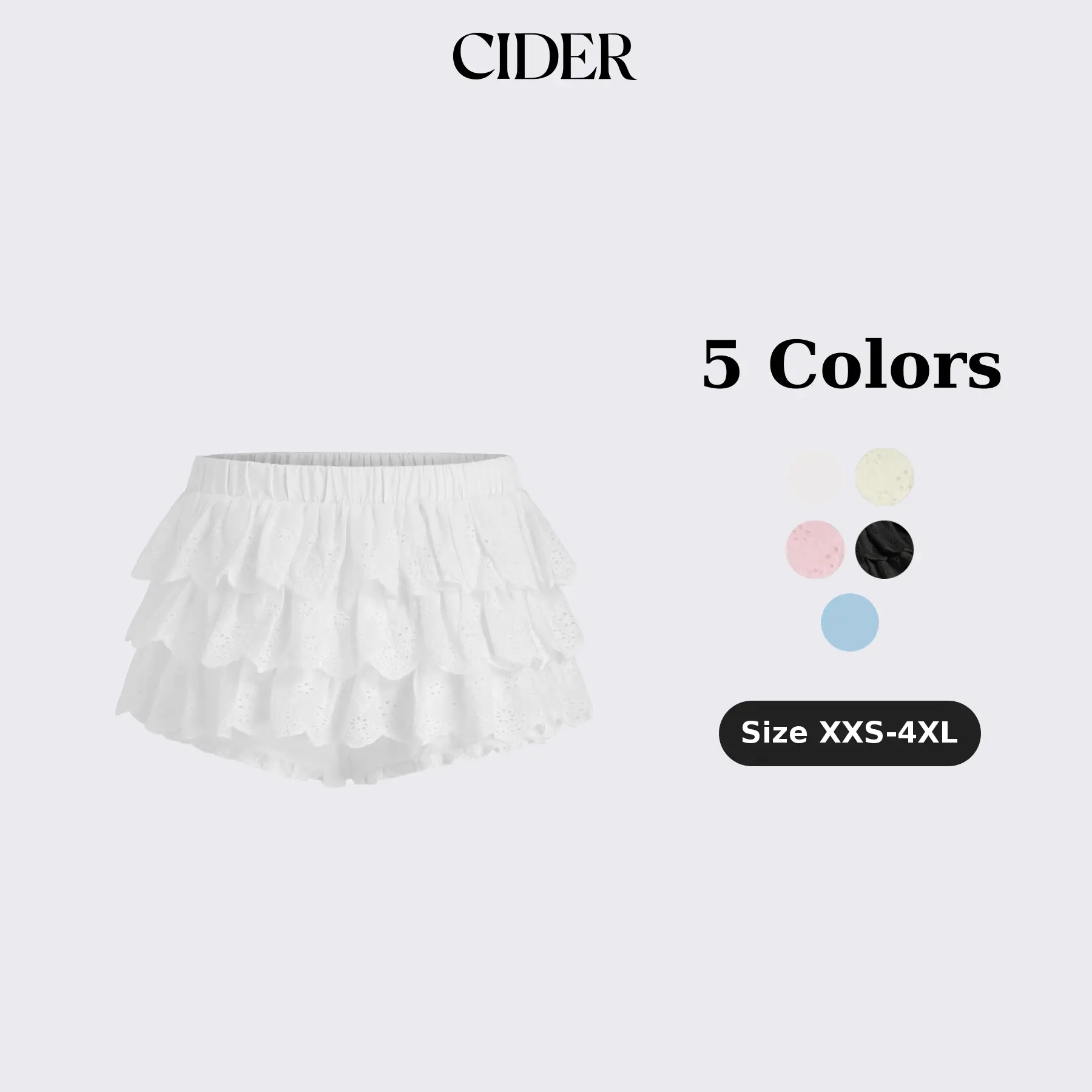 Cider Low Rise Solid Layered Micro Bloomer Shorts