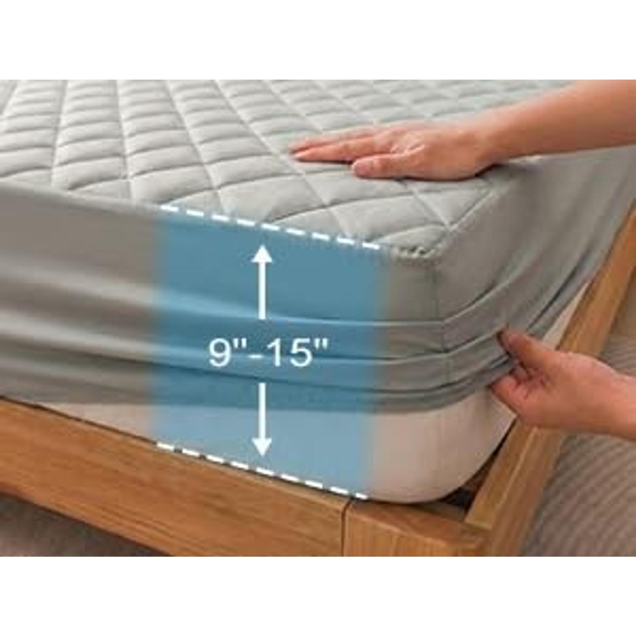 Pink Twin Waterproof Breathable Mattress Cover - Full-Size, Ultra-Soft, Machine Washable - Suitable for Home and Bedroom Use