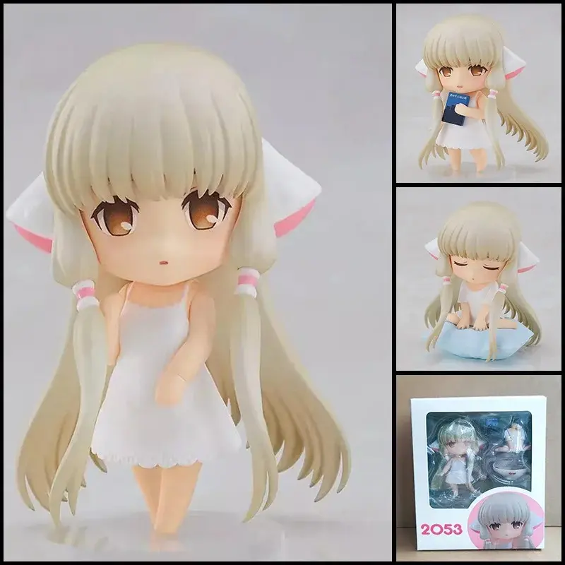 Anime Chobits Chi 2053 Q Version Movable Interchangeable Face Boxed Action Figure Desktop Ornament For Anime