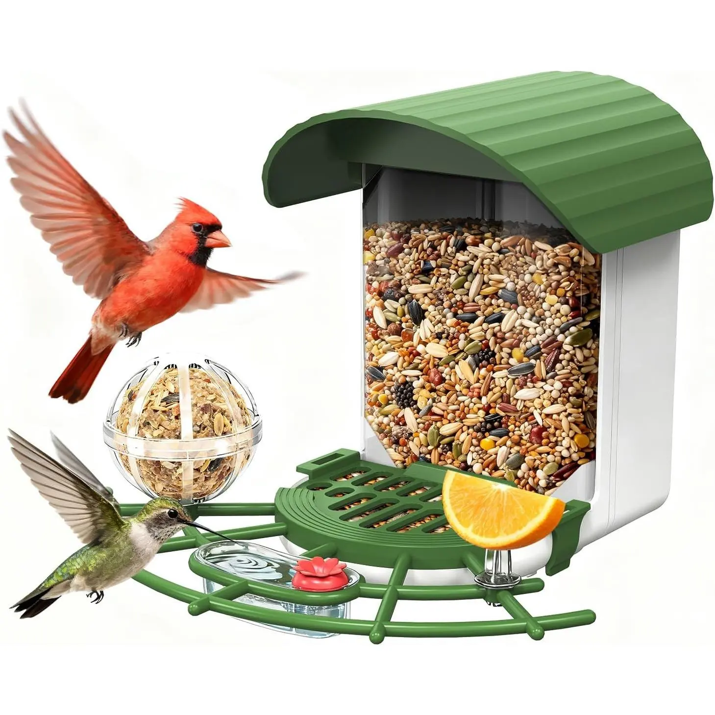 3.3LB Capacity Bird Feeder for Outdoors, Wild Bird House for Hummingbird and Cardinals, Ideal Christmas Gift for Parents and Bird Lovers