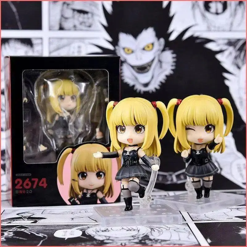 2026 hot itemNew 10cm Q Version Nendoroid 2674 Misa Amane Anime Cute Articulated Action Figures Model Collectible Model Toys Desktop Ornament