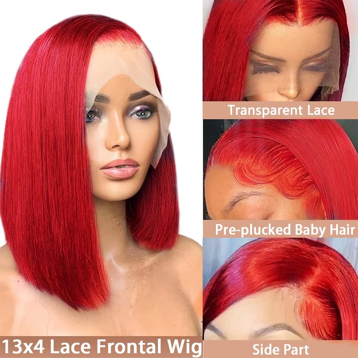 13x4 Lace Front Human Hair Bob Wig 8 Inch Pre Plucked Baby Hair Dorosy 613 Blonde Bob Wig Human Hair 13x4 Lace Front Wig for  main image 2