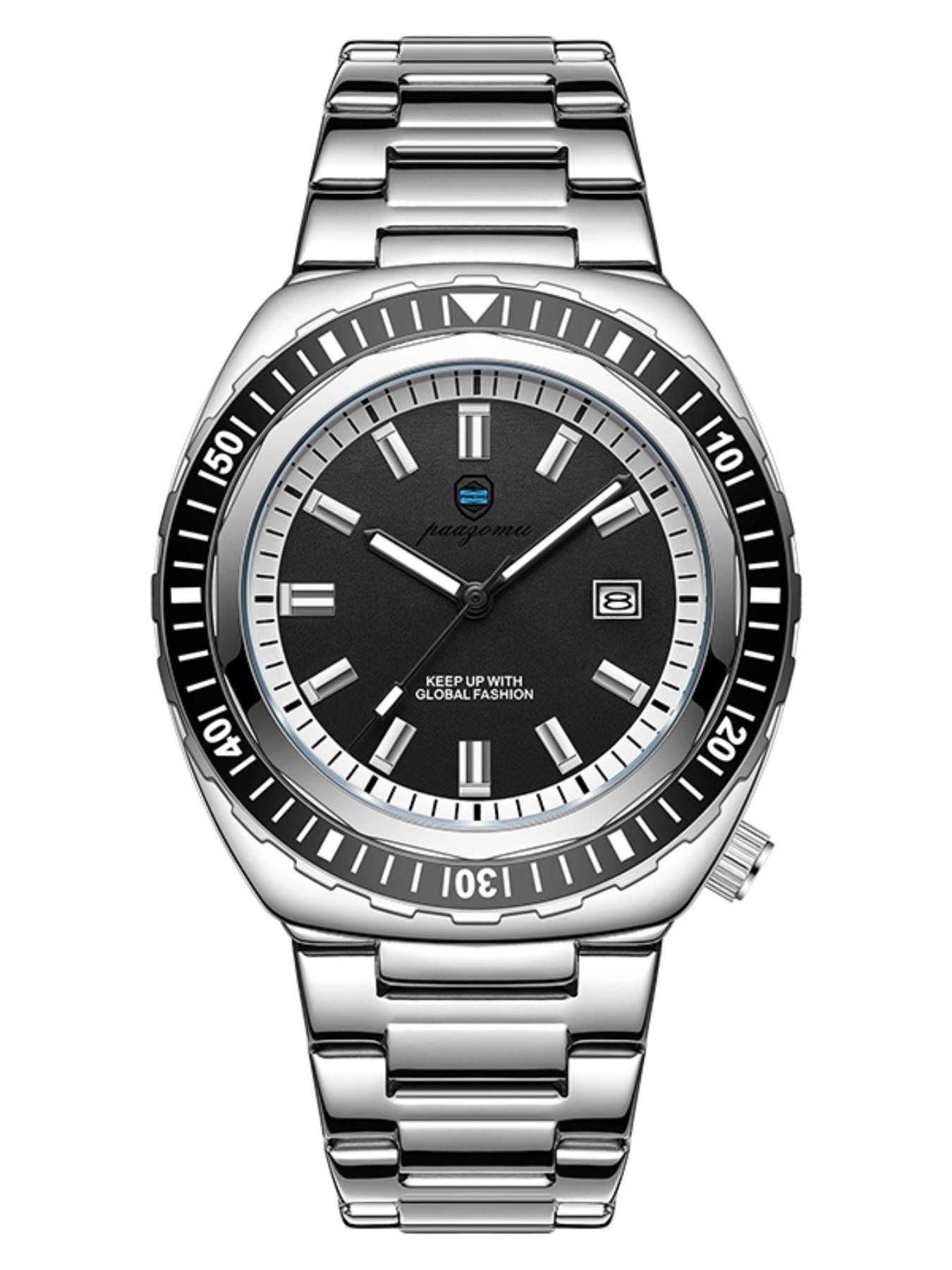 Paazomu 2026 Men's Watch, Original Fashion Business Brand, Waterproof Quartz Wrist Watch, Sport Clock, Automatic Date Watch, Male Reloj