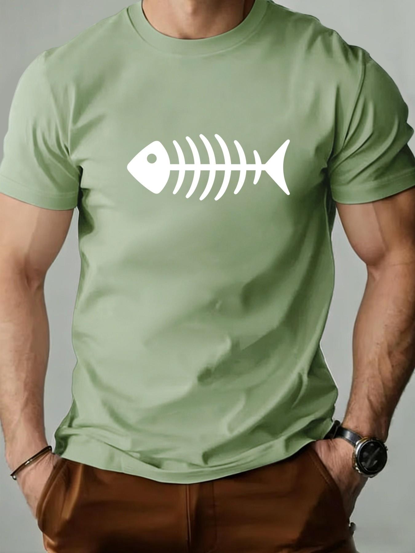 Men's Round Neck T-Shirt, Fashionable Geometric Print, Slim Fit, Long Sleeve, Casual Retro Style, Perfect for Daily Wear, Gifts