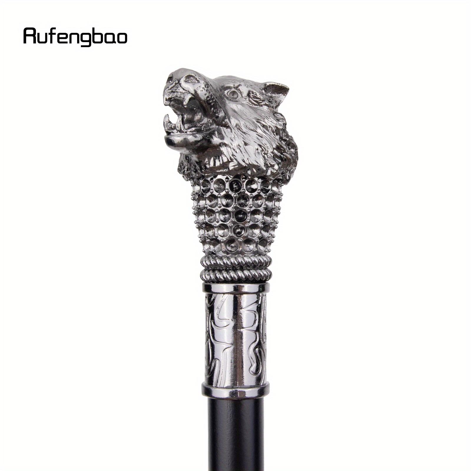 Silver Wolf Fashion Stick Decorative Stick Cospaly Vintage Party Fashionable Cane Crosier 91cm