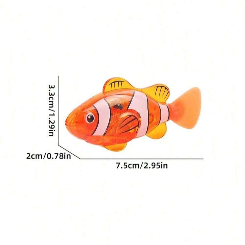 Kids Electronic Fish Swimming Pool Toy, Pet Toy, Swim Robot Fish with LED Light, Water Bath Toy for Children, 1/4/6 Pieces