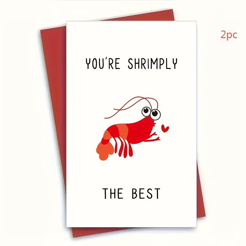 Charming Lobster Greeting Card with Envelope, Perfect for Birthdays and Special Occasions, Fun Gift for All Ages