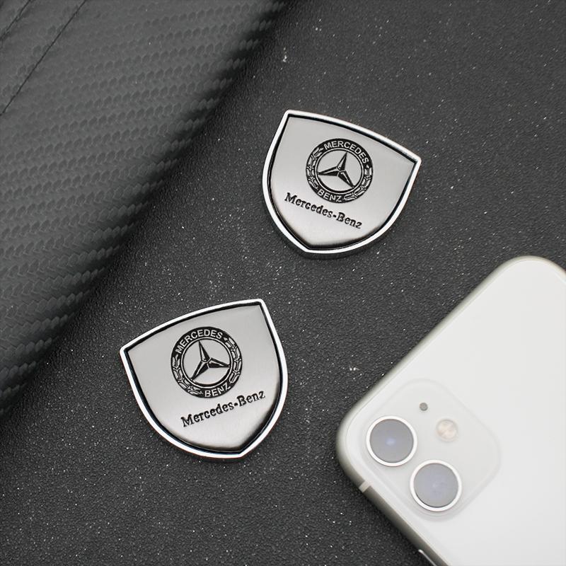 3D Metal Shield Emblem Car Sticker, Body Decal, Automobile Decals for Mercedes Benz Amg A/b/c/e/s Class, W204 W205 W203 W206 W211 W212 W213 W201 W210 W220 W221 W222 W223 W251 Glc Glk Cla, Vehicle Exterior Decoration