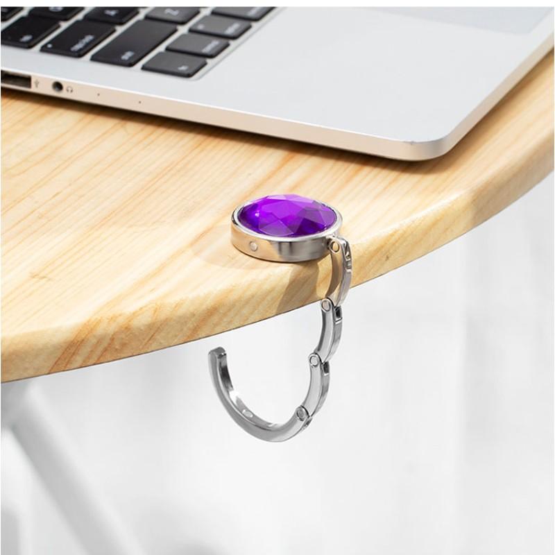 3-Pack Table Wallet Hooks, Foldable Handbag Hangers, Portable Table Bag Rack, Convenient Desk Accessories for Organizing Wallets and Bags