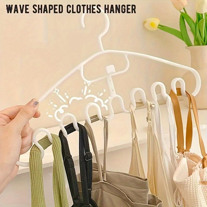 Durable Plastic Clothes Hanger, 2 Counts Multifunctional Hanger Multipurpose Space-saving Storage Organizer for Pants, Ties, Dresses, Bras, Lingerie, Home Supplies