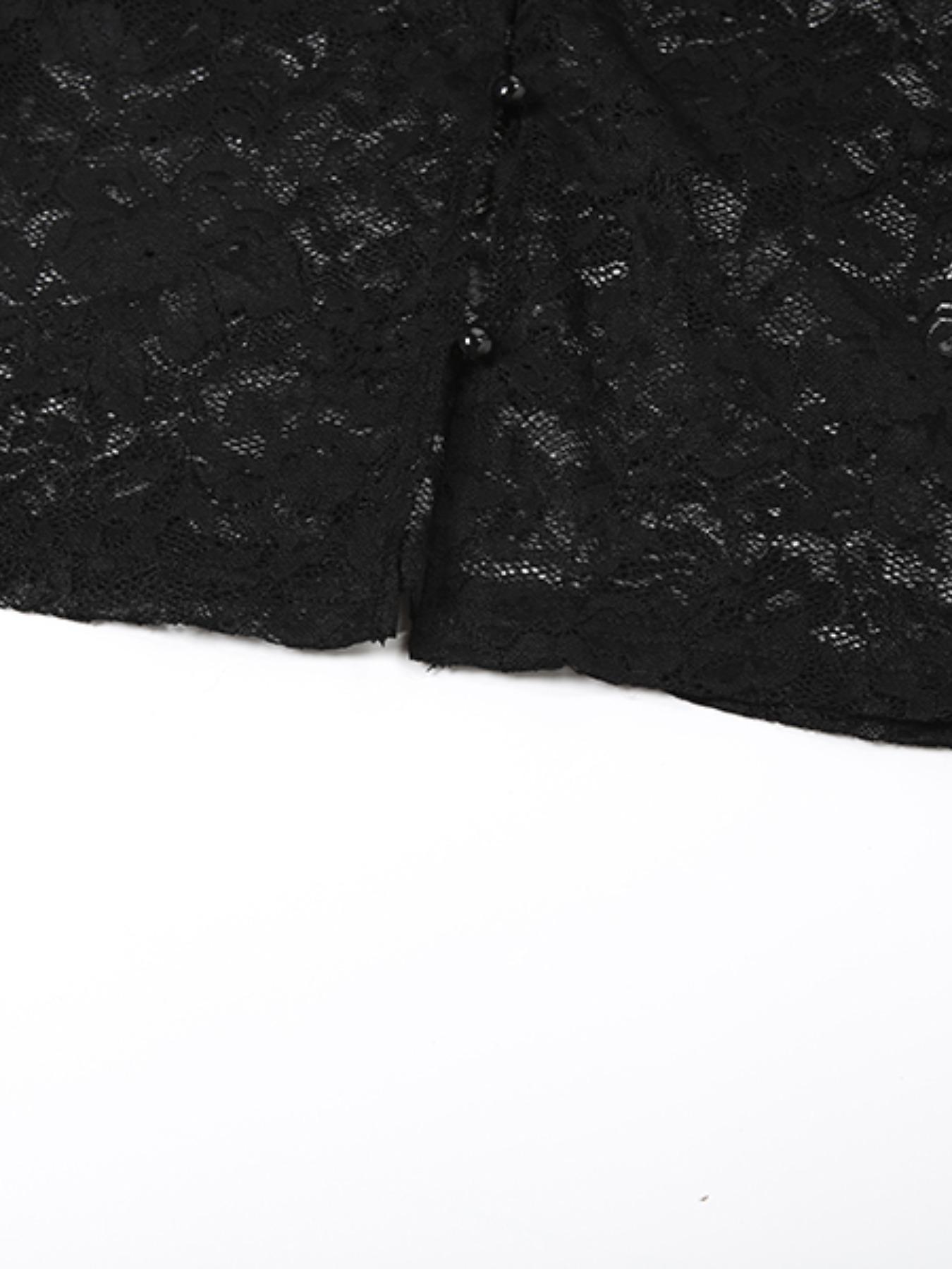 Women's Fashion Chic Ditsy Floral Print Fur Collar Lace Patchwork Sexy Transparent Long Pants Two-Piece Set, Fall Winter New Arrival