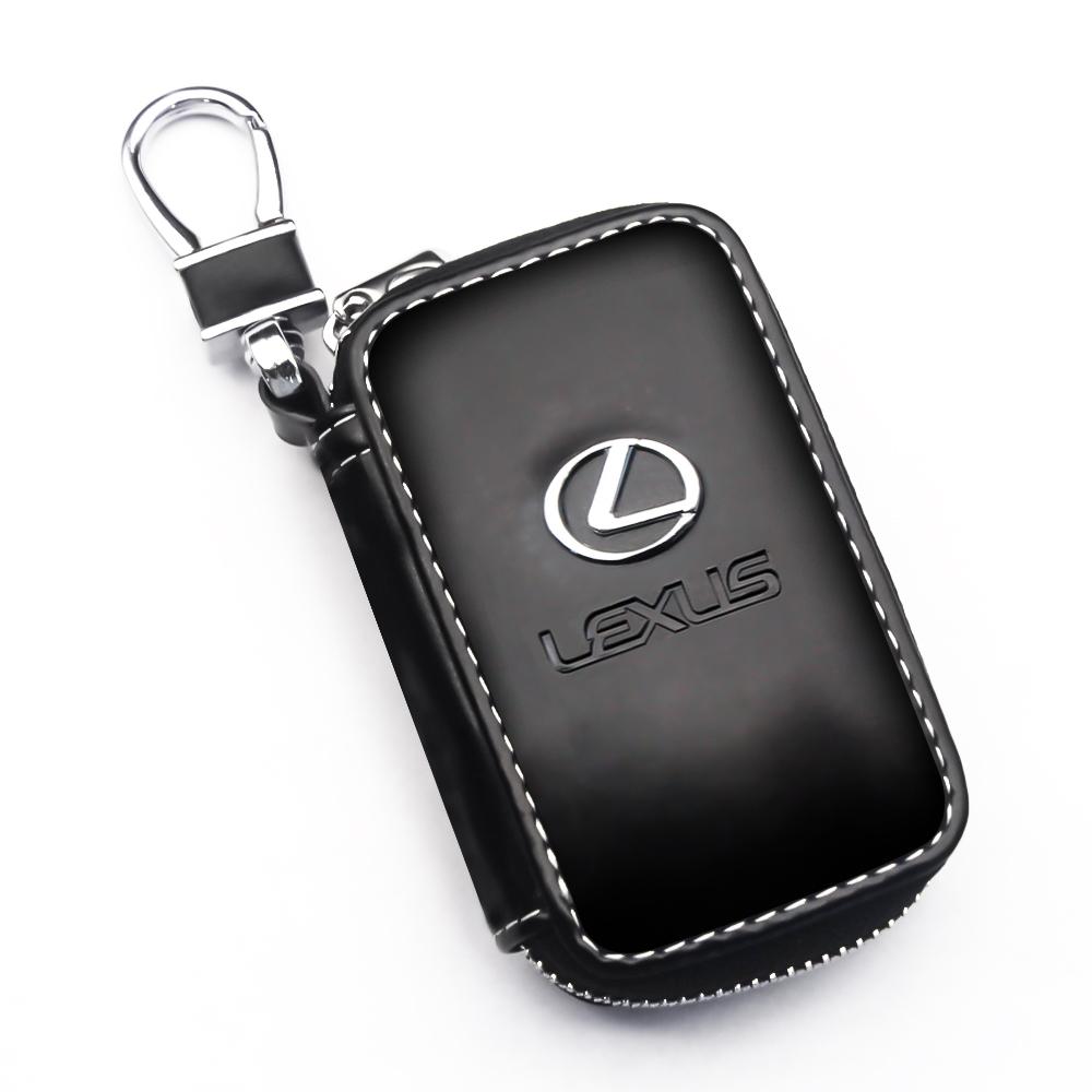 Lexus Leather Car Key Case, Car Key Holder, Car Key Accessory, Multifunctional Key Storage Protector, Durable Scratch-Resistant Portable Key Cover, Exclusive Logo Decoration