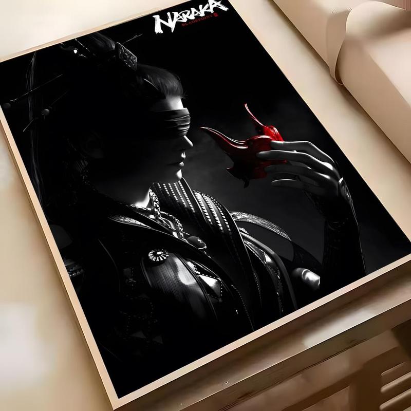 Martial arts Action game N-Naraka Bladepoint Poster Wall Prints for Living Room Bedroom Office Home Decoration Gift decoration for bedroom bar parlor home decor gift fade-Resistant, Non-sticky, vibrant  Anime Movie Wall print poster