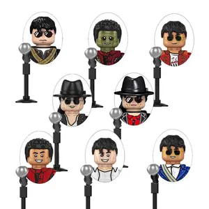 TP1062 Michael Jackson Creative Plastic Assembled Building Blocks Bricks Action Figures Dolls Puzzle Educational Model Toy Gifts