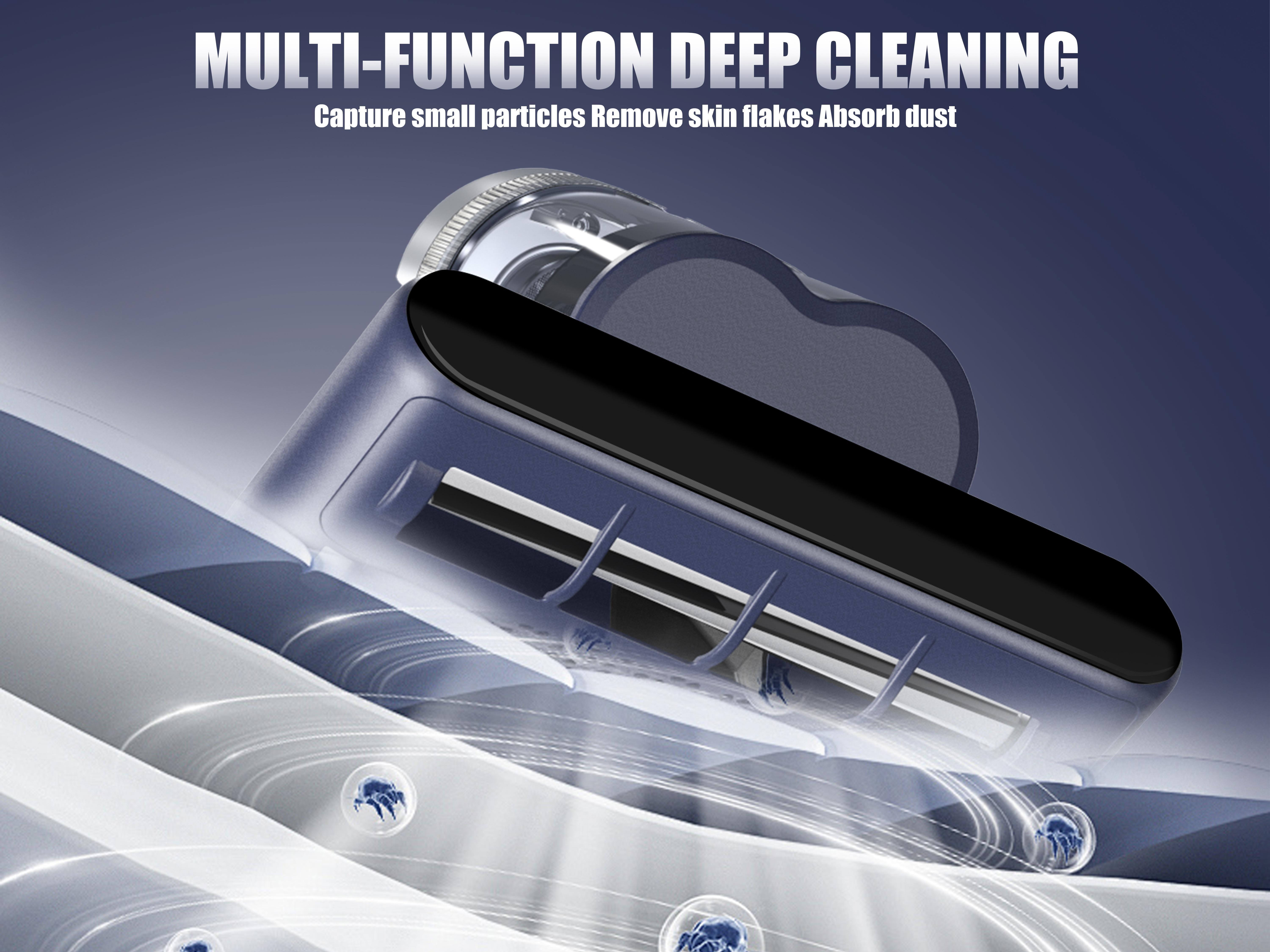 Teant Mattress Vacuum Cleaner for Dust Mites Removal, Bed Vacuum with UV-C Light & 149℉ Hot Air & Aroma Tablet & LED Display, Hyper Helix Motor&16Kpa Powerful Suction Double-Cup Handheld Vacuum Cleaner With HEPA Filter for Bed Couch Sofa Teant Mattress Vacuum Cleaner for Dust Mites Removal, Bed Vacuum with UV-C Light & 149℉ Hot Air & Aroma Tablet & LED Display, Hyper Helix Motor&16Kpa Powerful Suction Double-Cup Handheld Vacuum Cleaner With HEPA Filter for Bed Couch Sofa