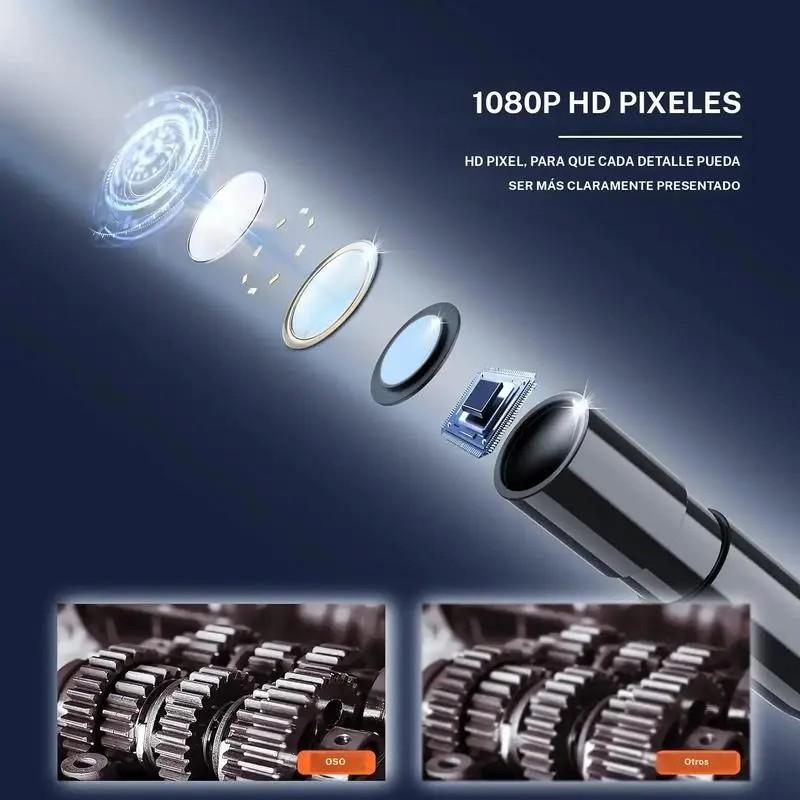 Endoscope Camera with Light, 4.3 Inch IPS Screen, HD 1080P, 8 LED Lights, Ip67 Waterproof, Sewer Inspection Device