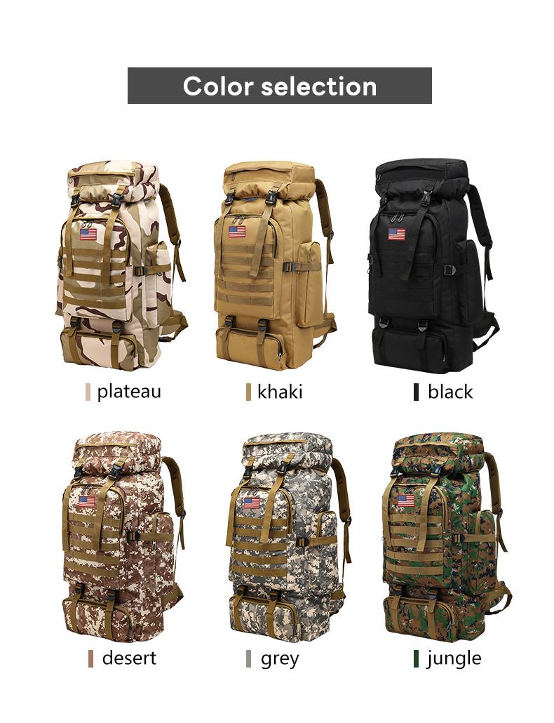 【Black Friday】Prepper Bags, 80L Big Forest Bugout Bags, 600D Oxford Fabric Go Bag, Waterproof and Breathable Travel Backpack, Spend night Biggie Handbag, Rugged and Durable Men's Camouflage Backpack Hiking Camping Hunting Fishing