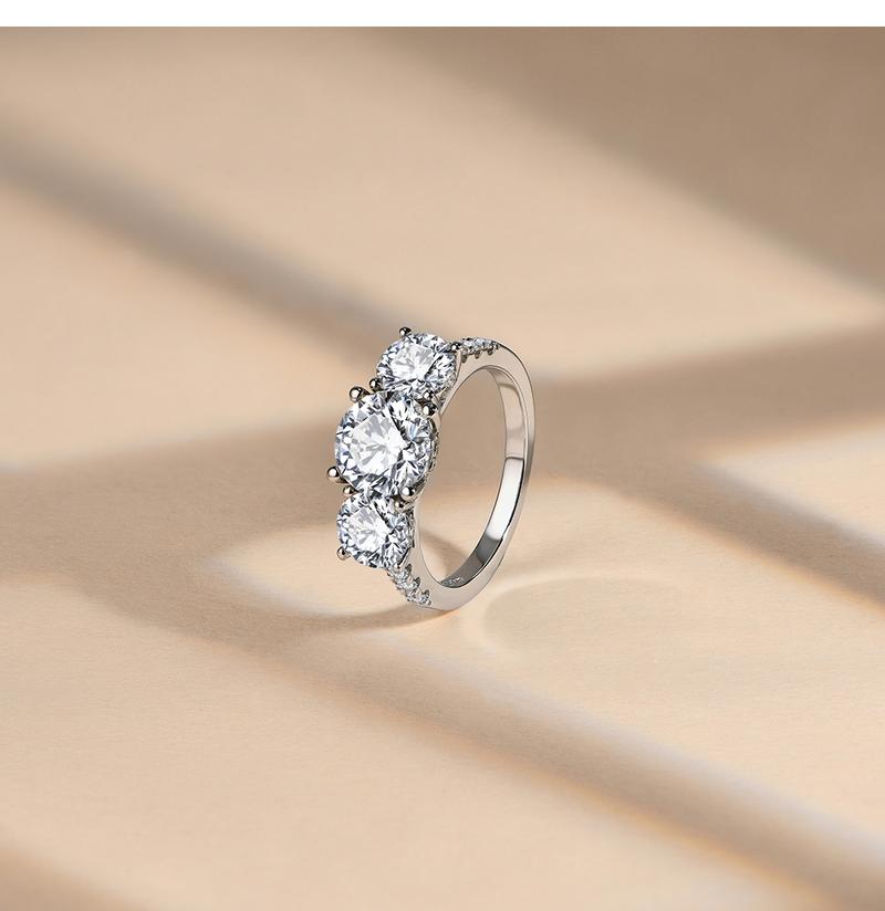 Engagement Ring Round Cut 4.0ct Wedding Promise Rings for Her R110