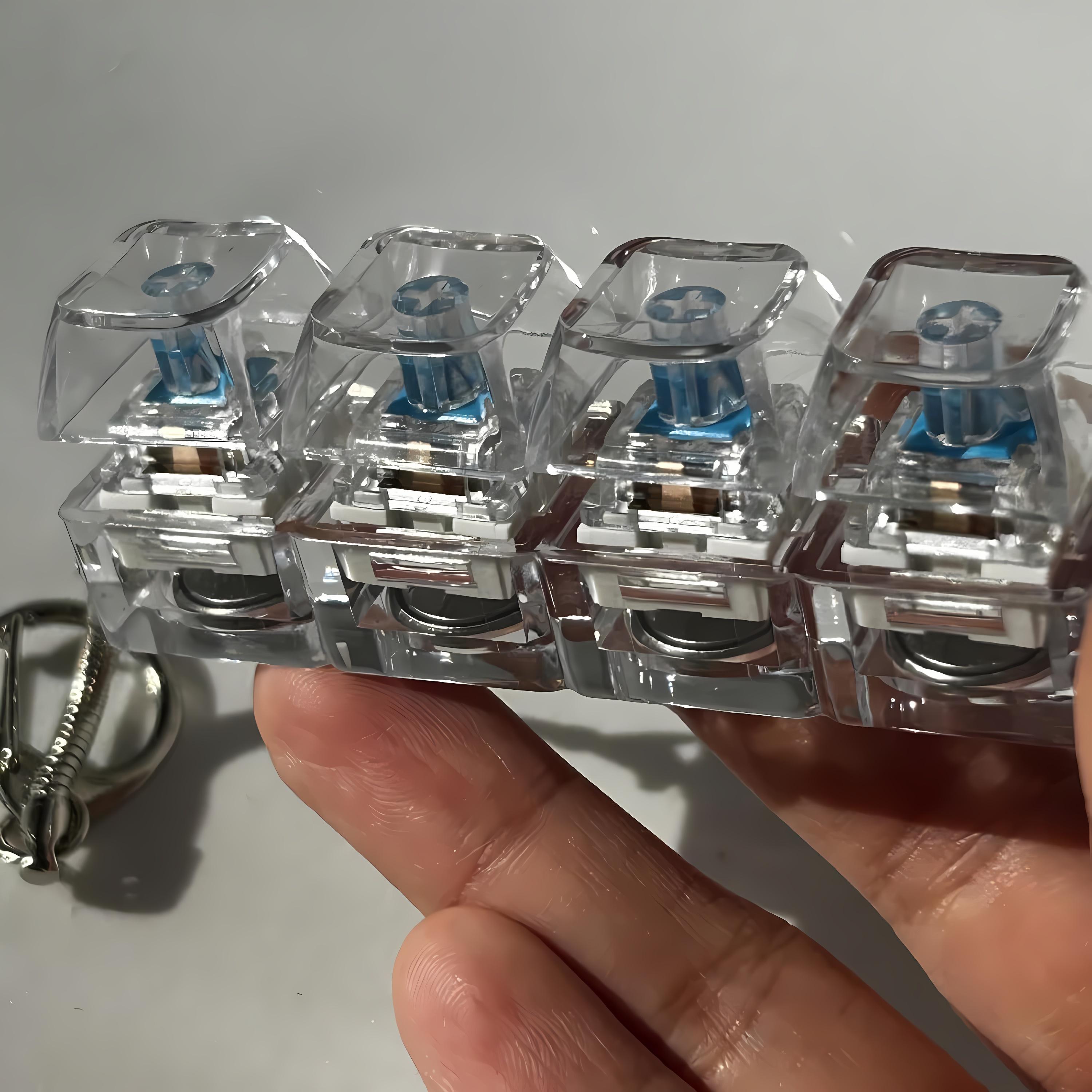 Keyboard Fidget Toy for Adults Fidget Keyboard Clicker Toys with LED Lights Keychain Stress Relief for Anxiety Decompression