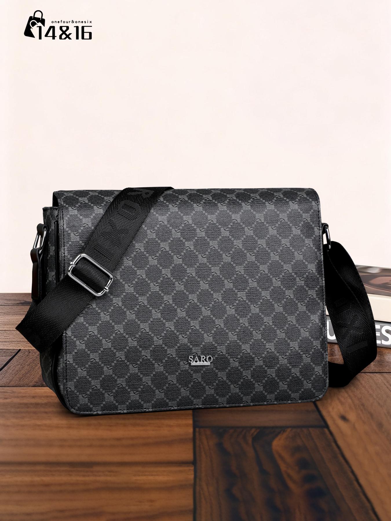 Men's Messenger Bag, Crossbody Shoulder Bag, Side Pocket Pouch, Multifunctional Commuter Casual Bag, Trendy Fashion Gift for Men