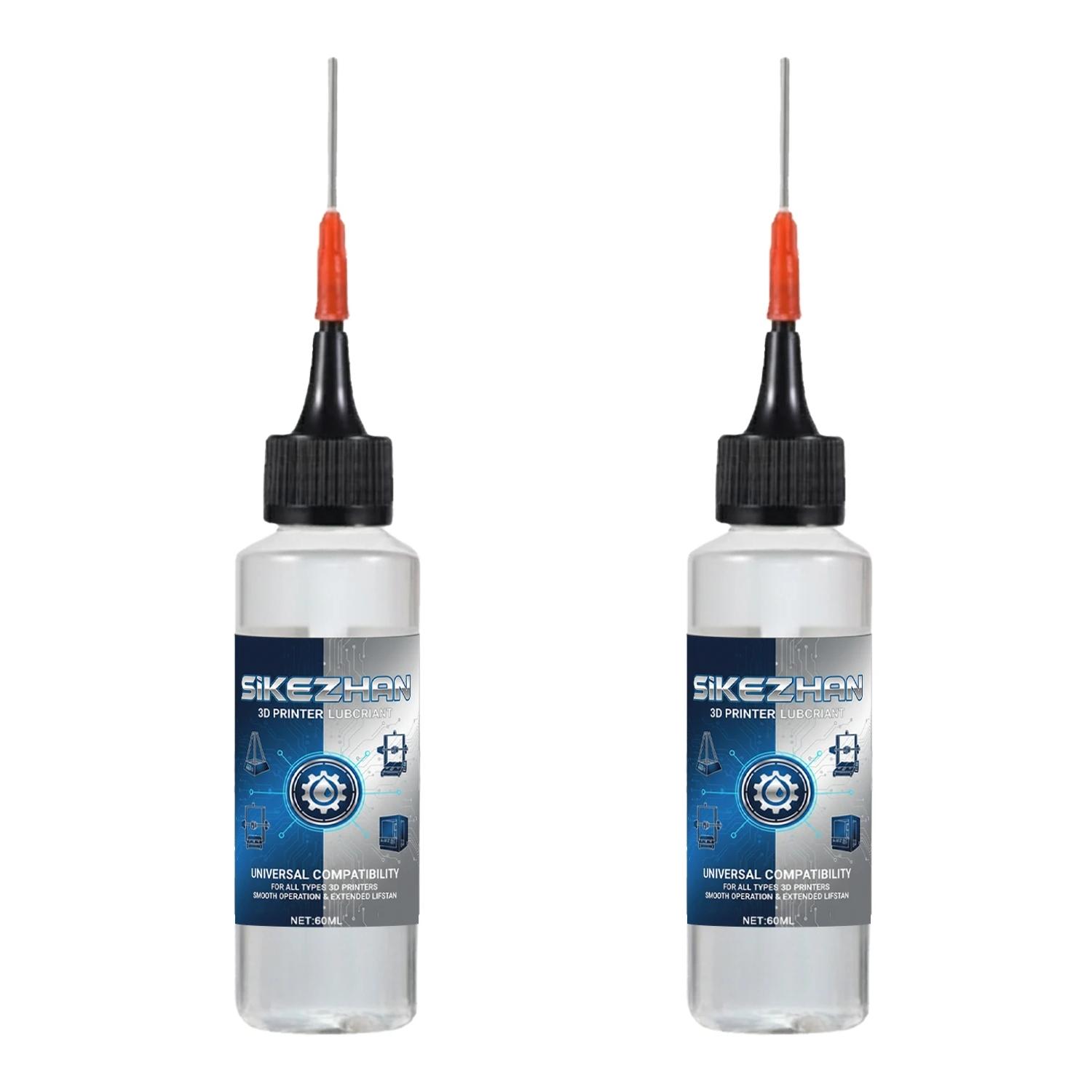 60ml Professional 3D Printer Maintenance Oil with Precision Needle Tip, Universal Mechanical Oil for Smooth Silent Operation, Anti-Wear Friction Reducer for Z-Axis Rails and Lead Screws SIKEZHAN