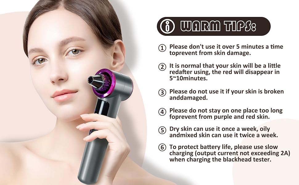 2026 Advanced Pore Vacuum Blackhead Remover with Heating,Blackhead Extractor with 3 Adjustable Suction Levels 9 Modes, 5 Probes.Blackhead Remover Tools for Women and Men