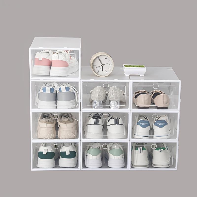 15PCS Large Transparent Shoe Box Shoe Storage Box Stackable Shoe Organizer Space-saving Foldable Shoes for Closets Sneaker Container Storage Box Find Shoe Storage Box in One Second Household New Year New Year Shoe Storage Box