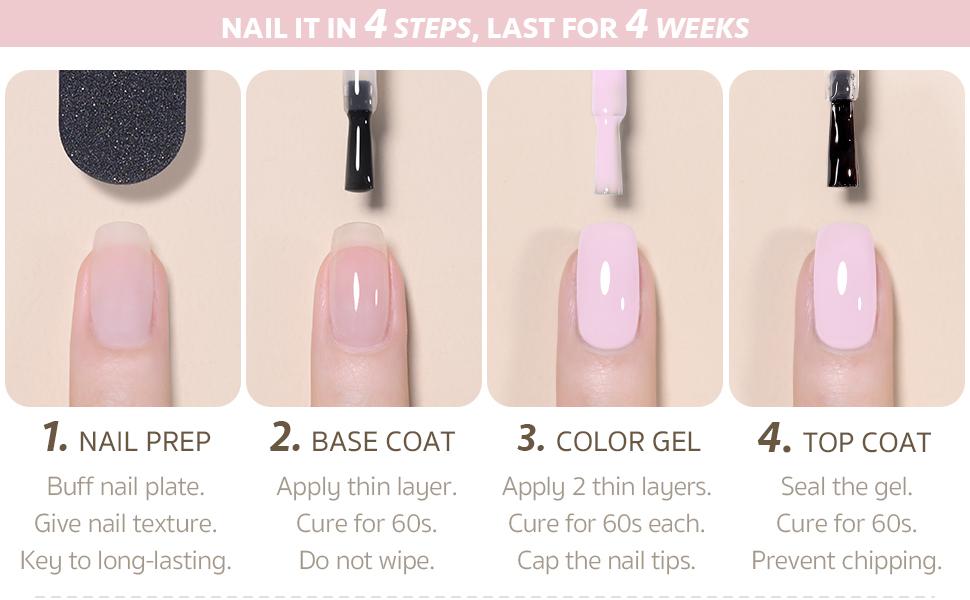 GAOY Baby Pink Gel Nail Polish, 16ml Soak Off UV Light Cure Gel Polish for Nail Art DIY Manicure at Home, Color 1525