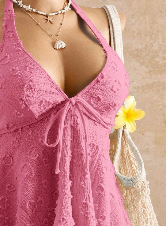 Women's Tankini Swimsuit Set, Two Piece Tummy Control Bathing Suit, Stylish Modest Swimwear with Comfortable Stretch Fit, Beach & Resort Outfit for Vacation, Cruise, Pool Party, Summer Travel & Tropical Getaway