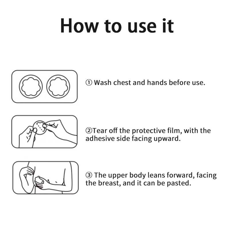 10-Pack 8cm Disposable Non-Woven Lift Bra Pads, Invisible Seamless Breathable Adhesive Tape, No Back Strap, Thin Design