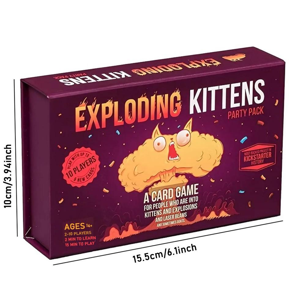 Perfection Game Exploding EXPLODING KITTENS Party Card Game, Cute Cat Explosion Game, Quick 15 ...