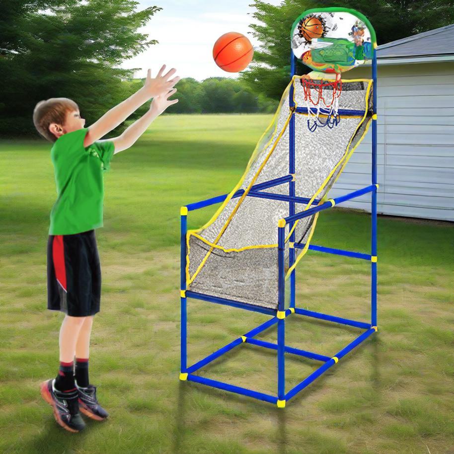 Two-Player Basketball Shooting Machine, Removable Hoop Frame, Indoor & Outdoor Use, Competitive Sports Game Equipment