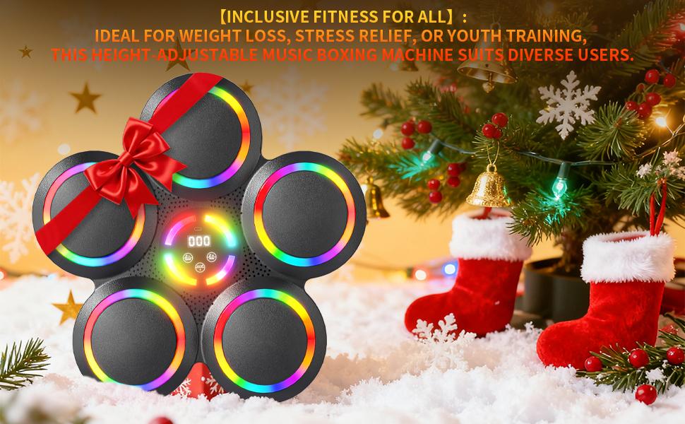 Smart Musical Boxing Machine with Boxing Gloves - 2026 Upgraded Music Box Machine for Kids & Adults, Wall Mounted Bluetooth Rhythm Punching Trainer, Home Fitness Gift