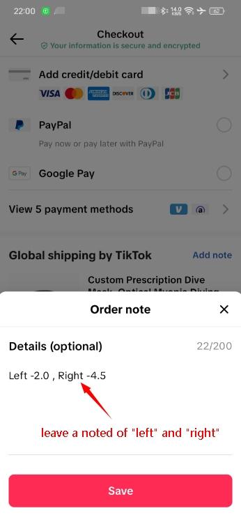 Customize Prescription Snorkel Mask, Optical Myopia Diving Goggles with Black Zipper Case