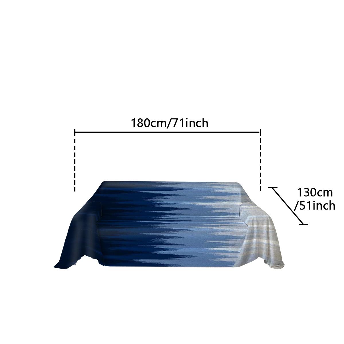 Deep blue gradient sofa cover machine washable sofa towel suitable for all seasons, suitable for single to four seater, living room sofa decoration
