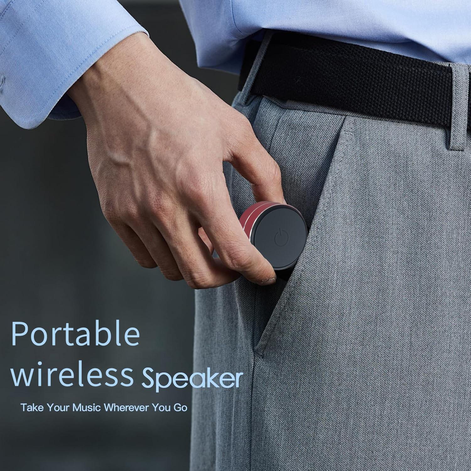 Mini Bone Conduction Speaker, Wireless Desktop Speaker with Suction Cup, TWS Small Speaker, Stereo Sound, Perfect Gift for Friends and Family