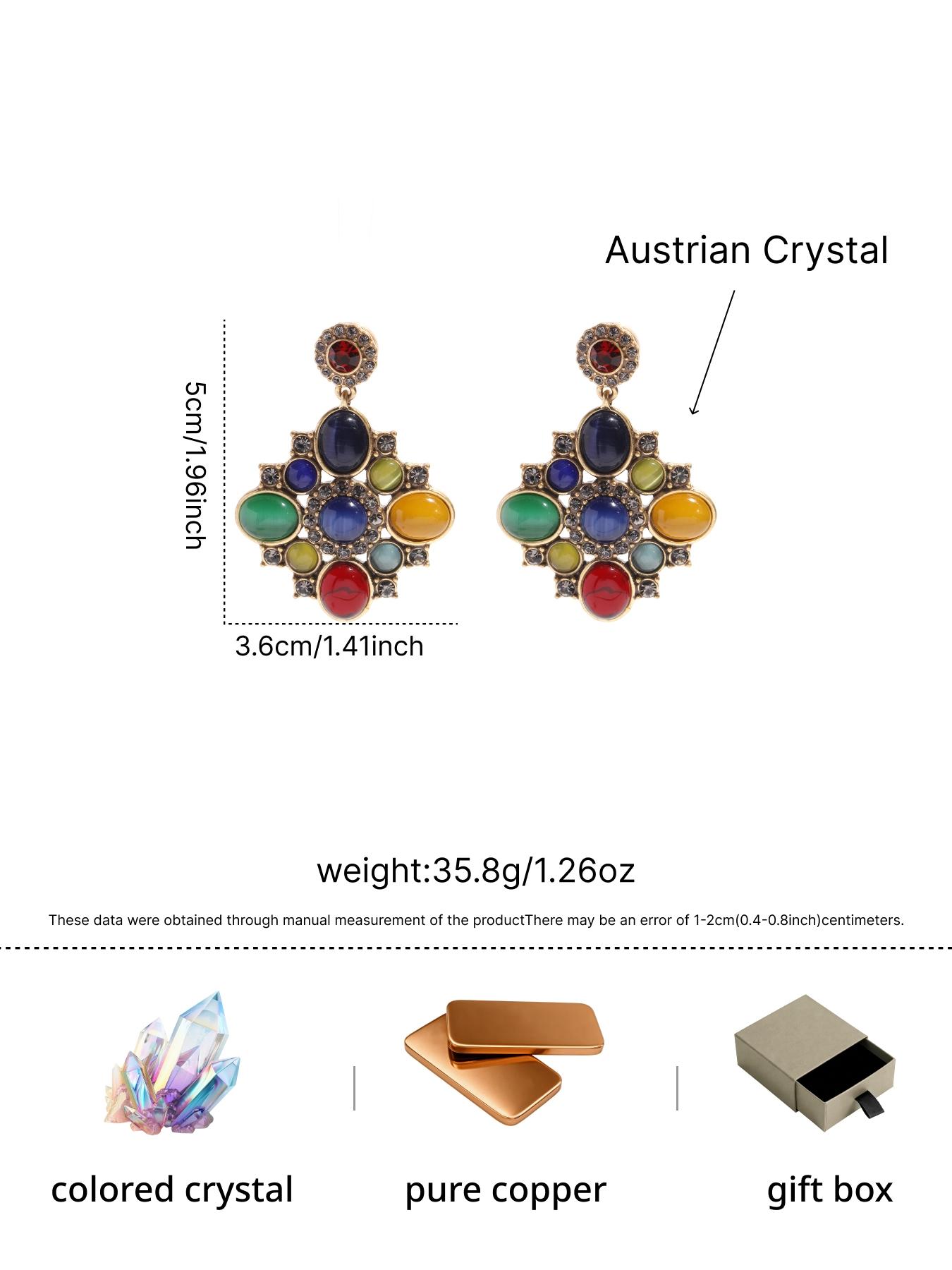 1 pair of fashionable and elegant red Baroque flower shaped earrings, suitable for daily commuting, vacation and dating, and also a surprising and exquisite small gift.