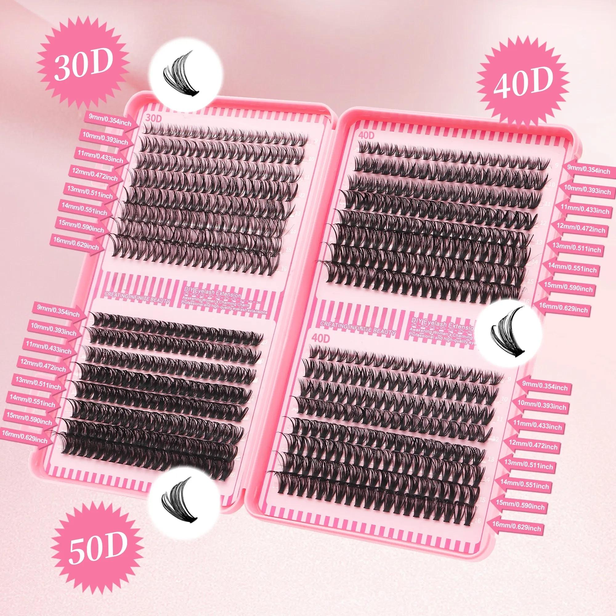 Lashes Lash Clusters Eyelashes Lash Clusters Extensions Kit Eyelash Extension Kit Eye Lashes, Lash Extension Kit Lashes Clusters KitWispy Manga Lashes, Individual Lashes Eyelash Extension Lashes Halloween Makeup 30D40D50D, D Curl 9-16mm Mixed Length