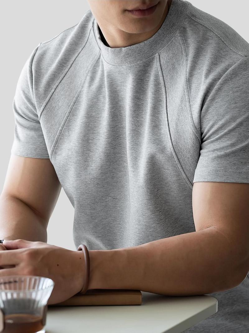 Fioboc Men's Weekend Performance Crew Neck Tee - Streetwear Casual Basic Short Sleeve Top